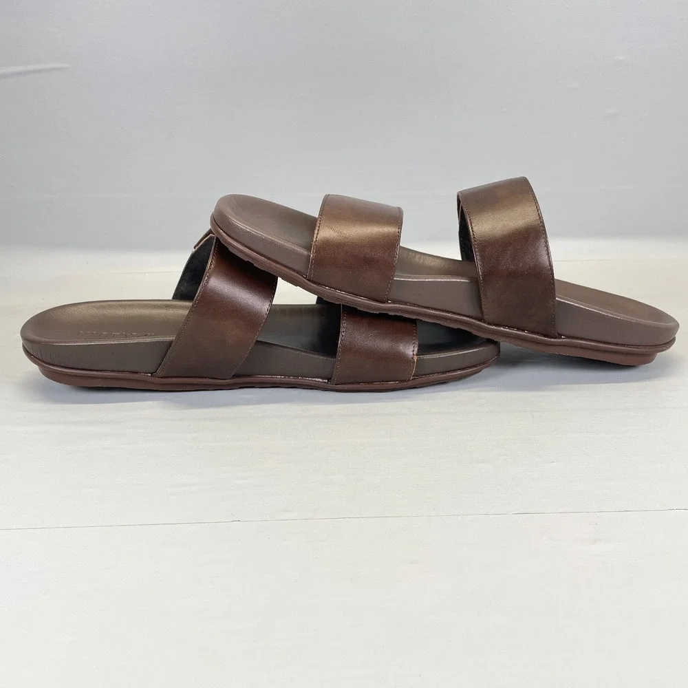 Naot Maldive Sandals Mens Size 13 Brown Leather Slides Strappy Comfort Shoes